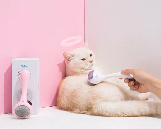 긴 머리를 손질하기 위한 자가 청소 애완동물 브러시